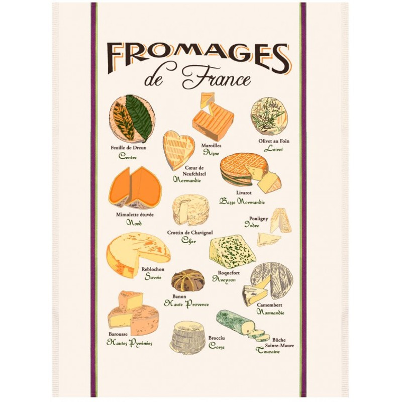 Essuie verres - Fromages de France