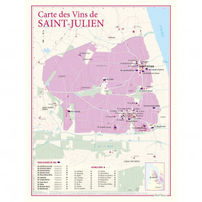 Carte vignoble Saint-Julien 30x40