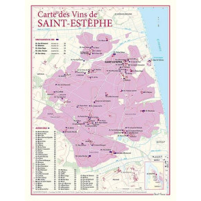 Carte vignoble Saint-Estèphe 30x40