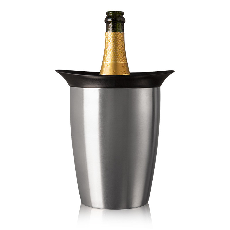 Seau Champagne Cooler Elegant acier brossé